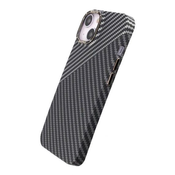 iPhone 14 Kolfiber Skal – Svart & Vit