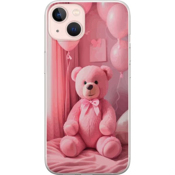 Apple iPhone 13 Gennemsigtig cover Rosa Tøndebjørn
