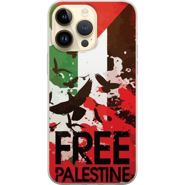 Apple iPhone 14 Pro Max Genomskinligt Skal Free Palestine