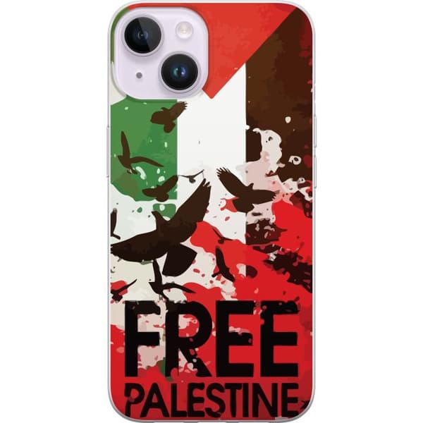 Apple iPhone 14 Genomskinligt Skal Free Palestine