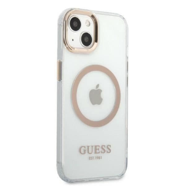 Guess Metal Outline MagSafe - Fodral för iPhone 13 (Transparent) - 3666339057145