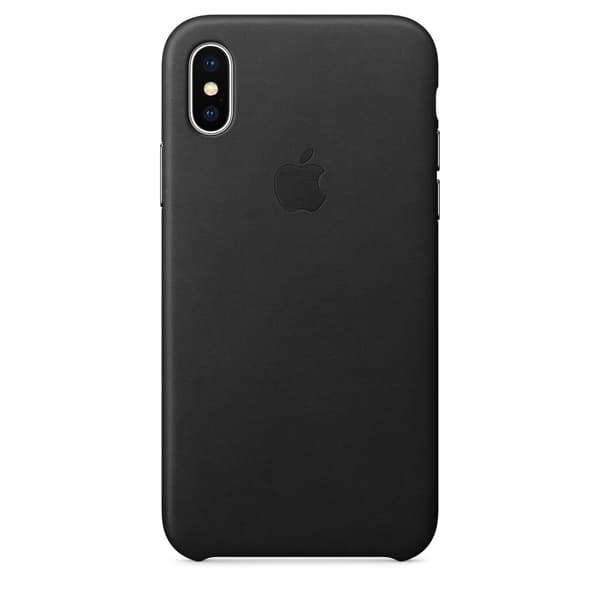 Apple Läderskal till iPhone X Svart