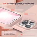 Miniatyrbillede 4 af 11: Gummibelagt stilfuldt cover 3in1 iPhone 15 Pro Max - Pink