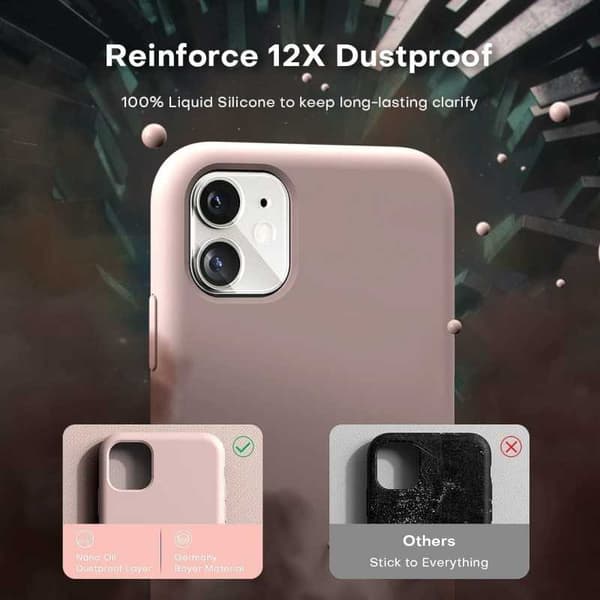 3in1 Gummibelagt Stilrent Skal iPhone 14 - Rosa