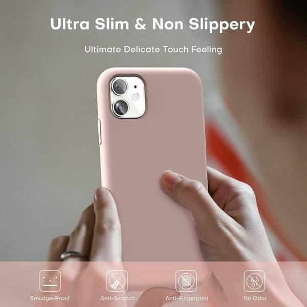 3in1 Gummibelagt Stilrent Skal iPhone 14 - Rosa