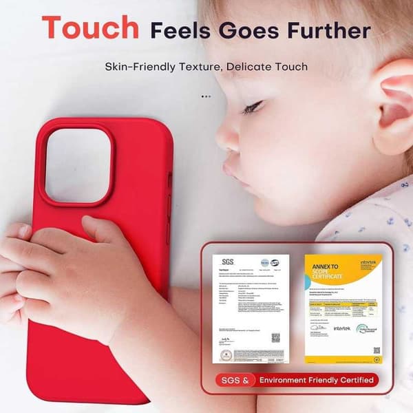 Gummibelagt stilfuldt cover 3in1 iPhone 12 - Rød