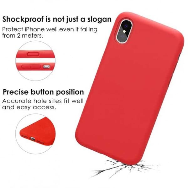 Gummibelagt stilfuldt cover 3in1 iPhone XS Max - Rød