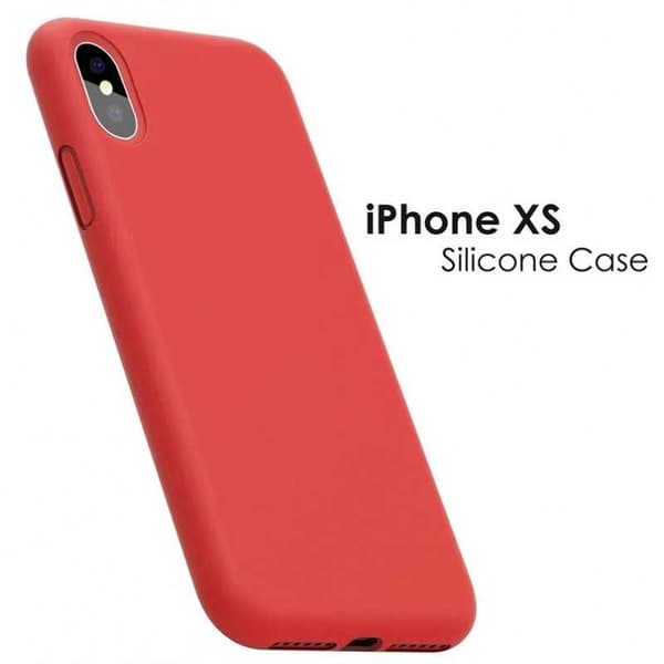 Gummibelagt stilfuldt cover 3in1 iPhone XS Max - Rød