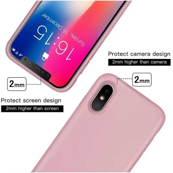 Kuminen tyylikäs suojakuori 3in1 iPhone XS Max - vaaleanpunainen