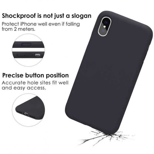 Gummibelagt stilfuldt cover 3in1 iPhone 7/8/SE2/SE3 - Sort