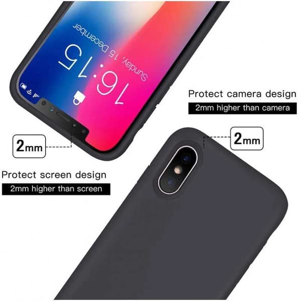 Gummibelagt stilfuldt cover 3in1 iPhone 7/8/SE2/SE3 - Sort