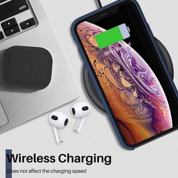 Gummibelagt stilfuldt cover 3in1 iPhone X / XS - Blå