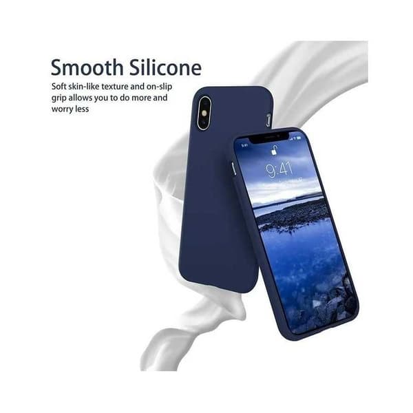 Gummibelagt stilfuldt cover 3in1 iPhone X / XS - Blå