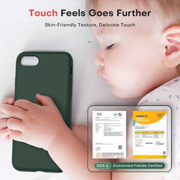 Gummibelagt stilfuldt cover 3in1 iPhone 7 Plus / 8 Plus - Grøn