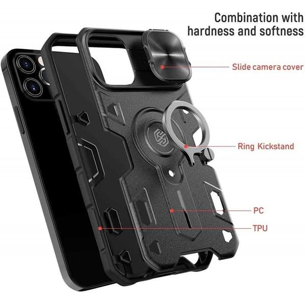 iPhone 15 Pro stødsikkert cover med ringholder Nillkin