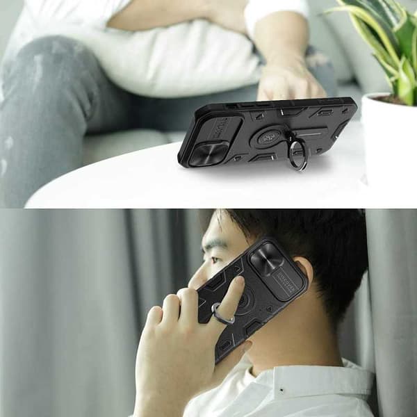 iPhone 15 Pro stødsikkert cover med ringholder Nillkin
