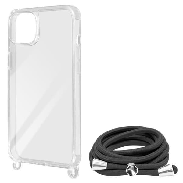 Smartphone-fodral - AVIZAR - Serie Corda - Transparent - Justerbar rem 90 cm - iPhone 12/12 Pro