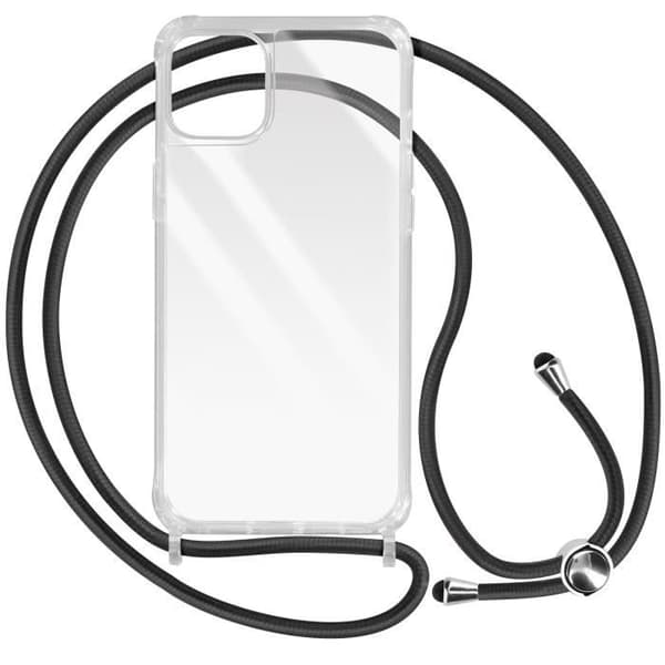 Smartphone-fodral - AVIZAR - Serie Corda - Transparent - Justerbar rem 90 cm - iPhone 12/12 Pro