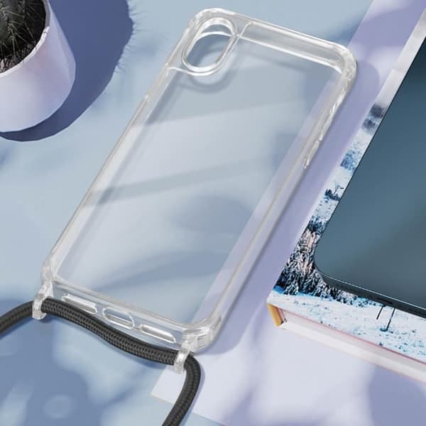 Smartphonefodral - AVIZAR - Serie Corda - Transparent - Fläta i nylon - iPhone XR
