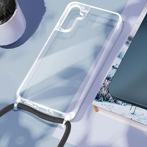Coque - AVIZAR - Samsung Galaxy A54 5G - Rigid - Transparent - Justerbar rem