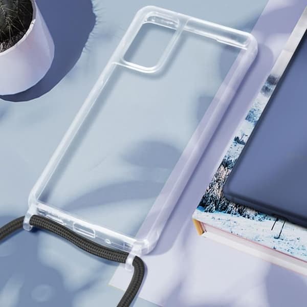 Coque - AVIZAR - Samsung Galaxy S20 FE - Rigide - Transparent - Justerbar rem 90cm