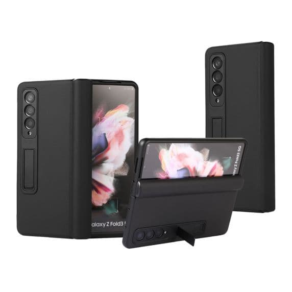 Samsung Galaxy Z Fold 3 Fodral i Äkta Läder – Svart