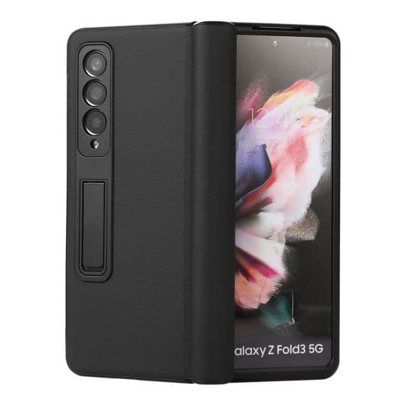Samsung Galaxy Z Fold 3 Fodral i Äkta Läder – Svart