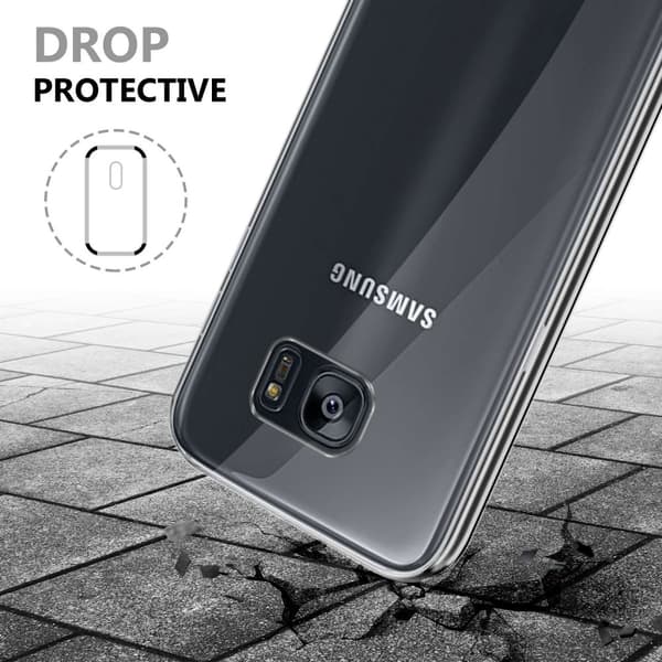 Samsung Galaxy S7 EDGE Fodral Skal 360° Helkroppsskydd Skal på fram och baksidan, skydd runt om med mobilskydd för displayen