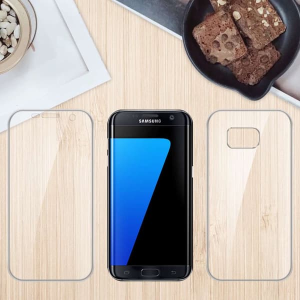 Samsung Galaxy S7 EDGE Fodral Skal 360° Helkroppsskydd Skal på fram och baksidan, skydd runt om med mobilskydd för displayen