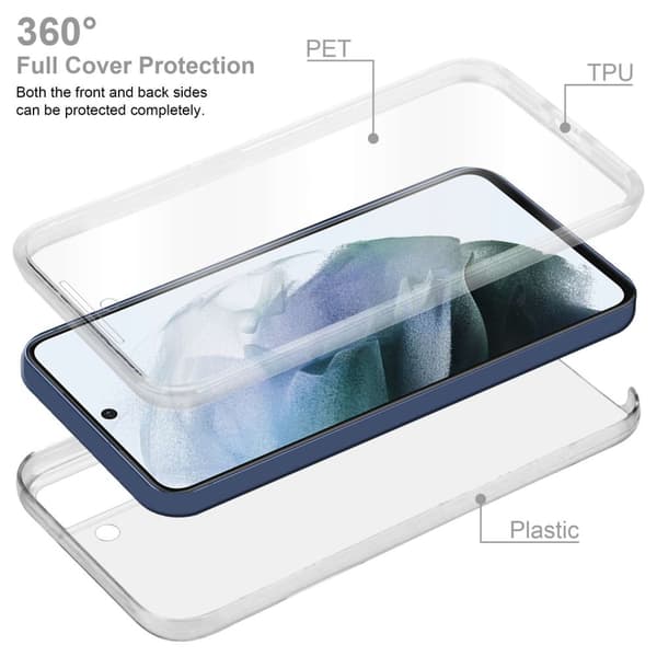 Samsung Galaxy S21 FE Fodral Skal 360° Helkroppsskydd Skal på fram och baksidan, skydd runt om med mobilskydd för displayen