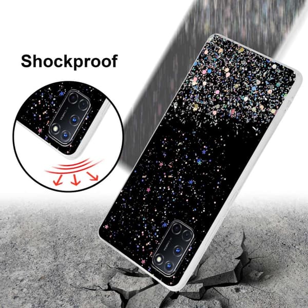 Oppo A72 Skal Fodral Case Cover av flexibelt TPU-silikon med glittrande glitter