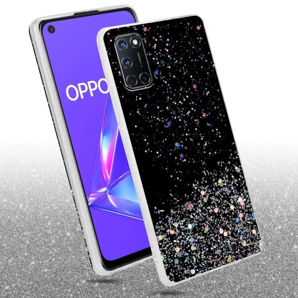Oppo A72 Skal Fodral Case Cover av flexibelt TPU-silikon med glittrande glitter