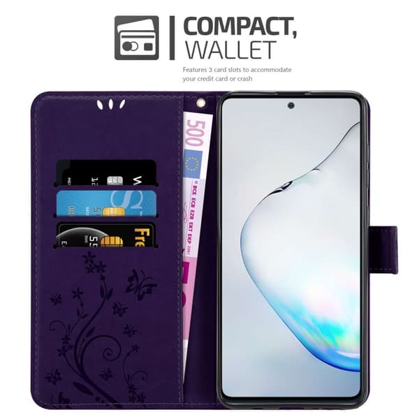 Samsung Galaxy A81 / NOTE 10 LITE / M60s Pungetui Cover Blomster ()