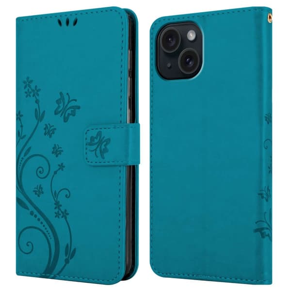 iPhone 15 Pungetui Cover Blomster ()