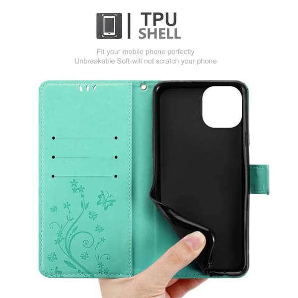 iPhone 15 Pungetui Cover Blomster ()