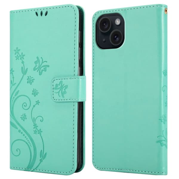 iPhone 15 Pungetui Cover Blomster ()