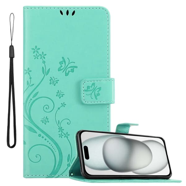iPhone 15 Pungetui Cover Blomster ()