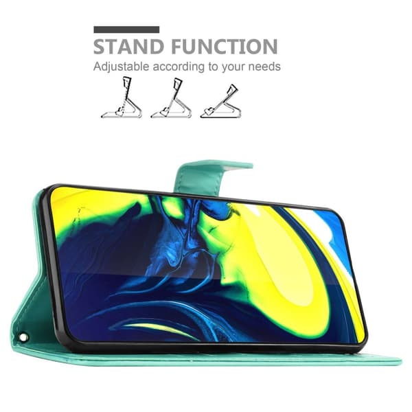 Deksel til Motorola MOTO G9 PLUS Lommebokdeksel i blomster design med magnetisk lukking, stativfunksjon og kortplasser