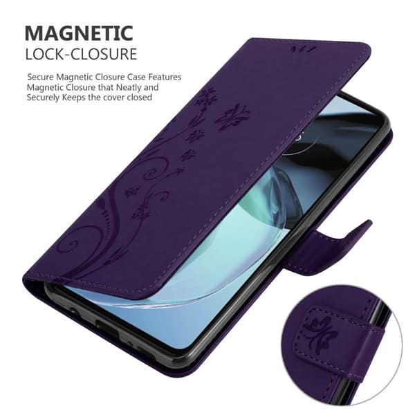 Motorola MOTO G72 Pungetui Cover Blomster ()