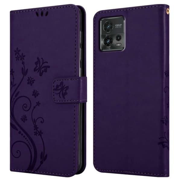 Motorola MOTO G72 Pungetui Cover Blomster ()