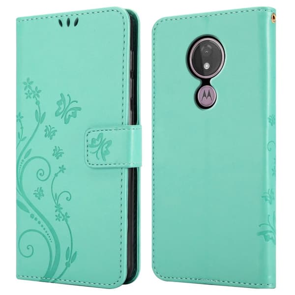 Motorola MOTO G7 POWER Pungetui Cover Blomster ()