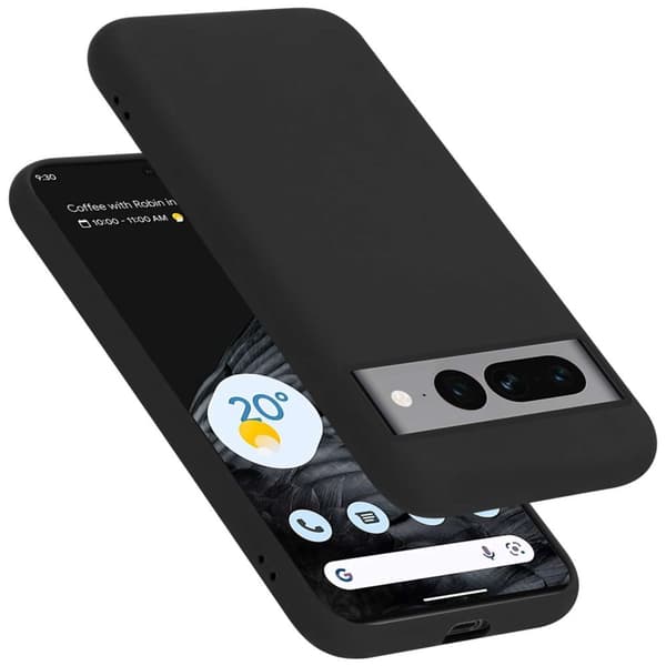 Deksel til Google PIXEL 7 PRO Silikondeksel TPU Case Cover Liquid Svart Deksel til Google PIXEL 7 PRO Silikondeksel TPU Case Cover Liquid Svart