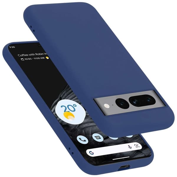 Google PIXEL 7 PRO Skal Fodral av flexibelt TPU-silikon Case Cover LIQUID Blå