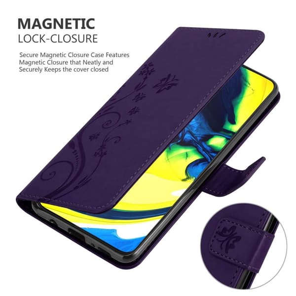Samsung Galaxy A80 / A90 4G Pungetui Cover Blomster ()