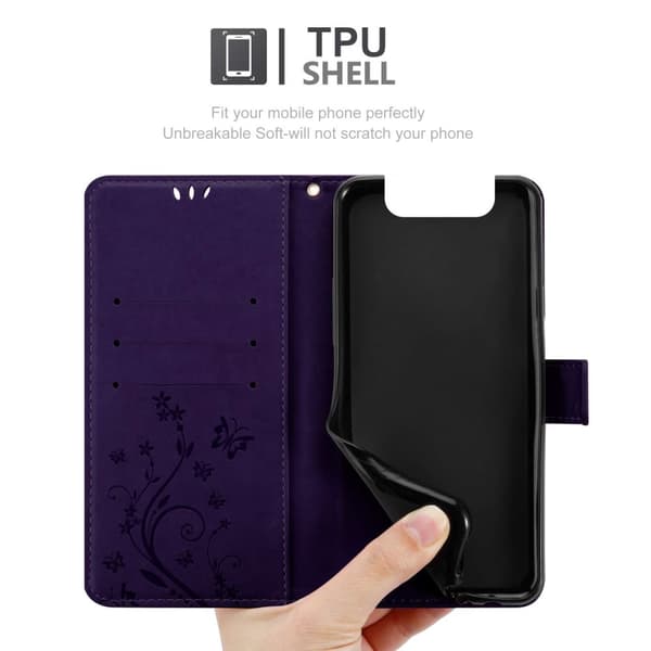 Samsung Galaxy A80 / A90 4G Pungetui Cover Blomster ()