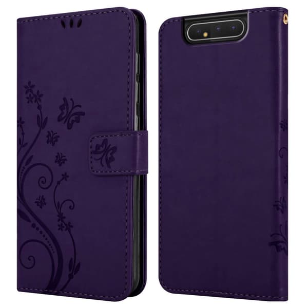 Samsung Galaxy A80 / A90 4G Pungetui Cover Blomster ()