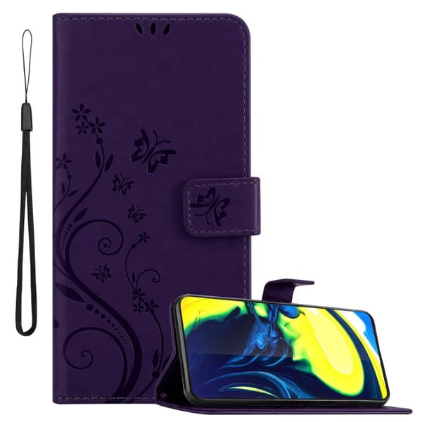Samsung Galaxy A80 / A90 4G Pungetui Cover Blomster ()