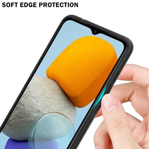Samsung Galaxy M23 5G Skal Fodral i två färger av TPU-silikon och baksida av härdat glas Case Cover Mobilskydd