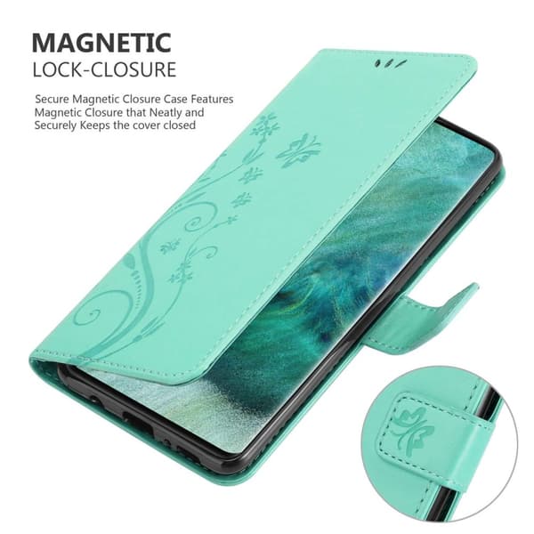 Oppo FIND X2 Pungetui Cover Blomster ()