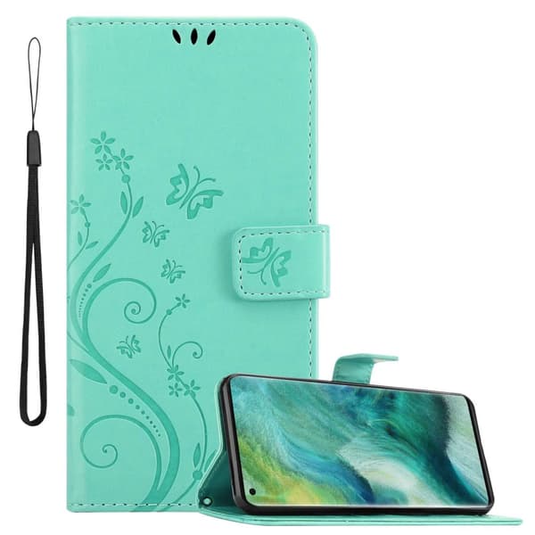 Oppo FIND X2 Pungetui Cover Blomster ()